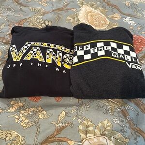 2 Vans Hooded Sweatshirts Youth Medium & Large